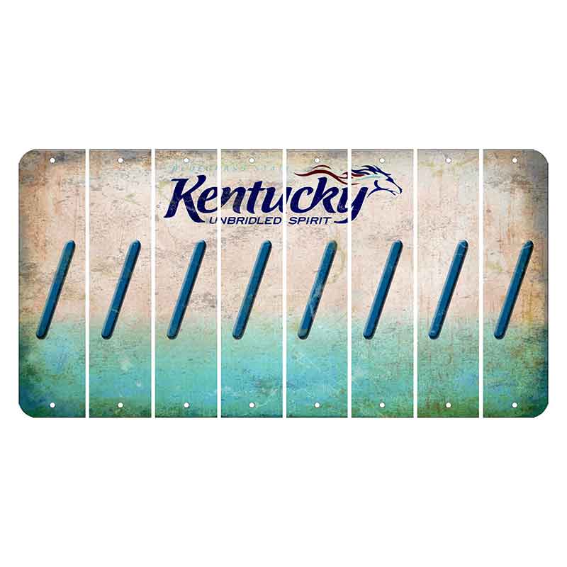 Kentucky Unbridled Spirit Cut License Plate Strips (Set of 8) Forward Slash