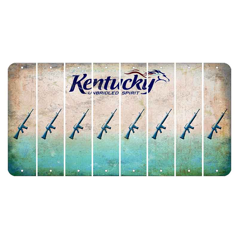 Kentucky Unbridled Spirit Cut License Plate Strips (Set of 8) Rifle