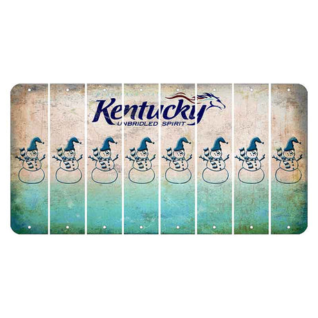 Kentucky Unbridled Spirit Cut License Plate Strips (Set of 8) Snowman