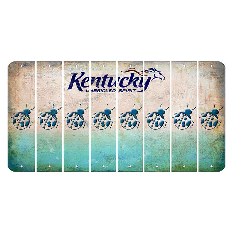 Kentucky Unbridled Spirit Cut License Plate Strips (Set of 8) Ladybug