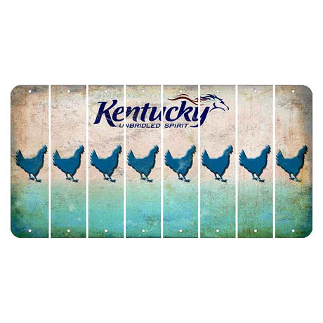 Kentucky Unbridled Spirit Cut License Plate Strips (Set of 8) Chicken