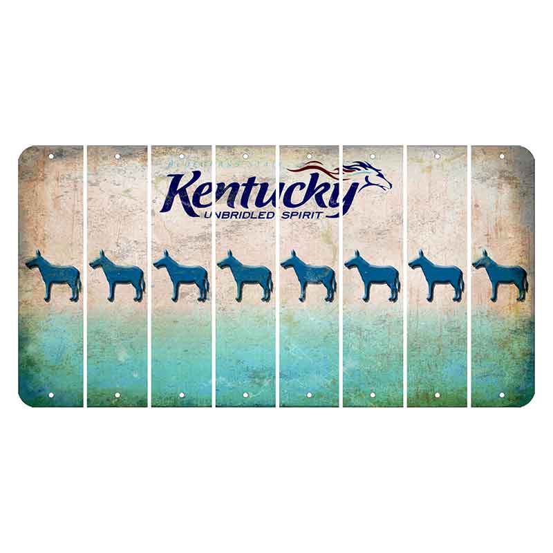 Kentucky Unbridled Spirit Cut License Plate Strips (Set of 8) Donkey