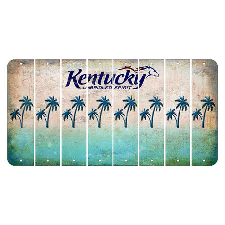 Kentucky Unbridled Spirit Cut License Plate Strips (Set of 8) Palm Trees