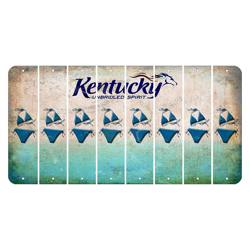 Kentucky Unbridled Spirit Cut License Plate Strips (Set of 8) Bikini