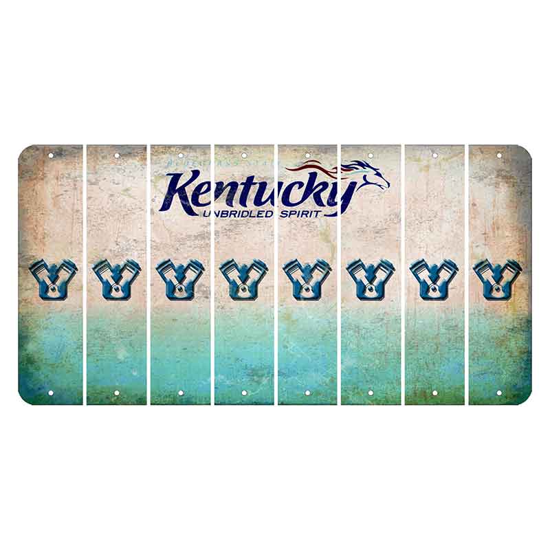 Kentucky Unbridled Spirit Cut License Plate Strips (Set of 8) Engine