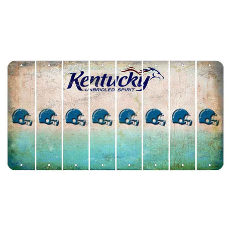 Kentucky Unbridled Spirit Cut License Plate Strips (Set of 8) Football Helmet