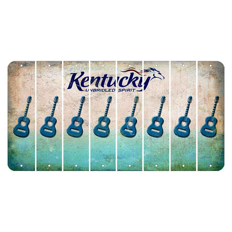 Kentucky Unbridled Spirit Cut License Plate Strips (Set of 8) Guitar