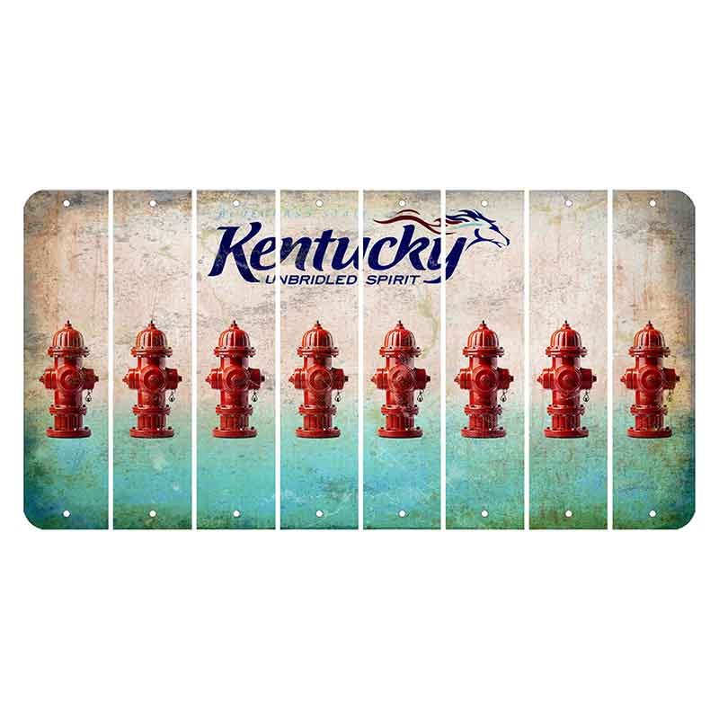 Kentucky Unbridled Spirit Cut License Plate Strips (Set of 8) Fire Hydrant