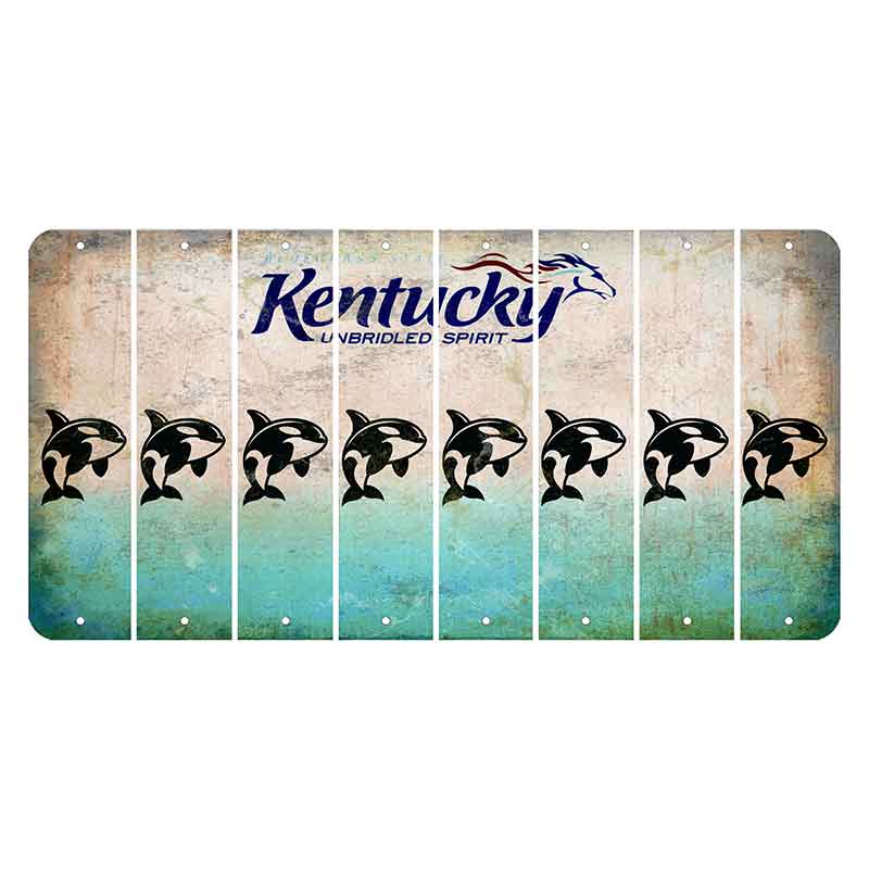 Kentucky Unbridled Spirit Cut License Plate Strips (Set of 8) Whale