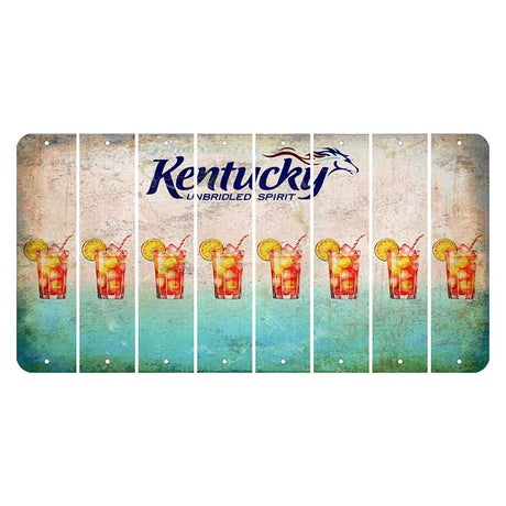 Kentucky Unbridled Spirit Cut License Plate Strips (Set of 8) Cocktail