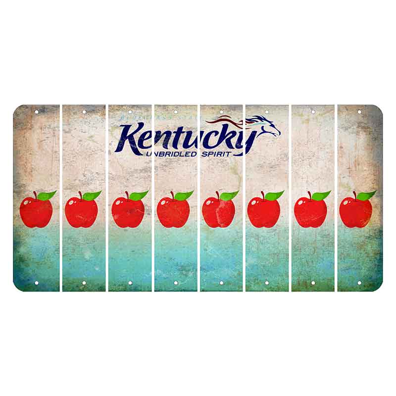 Kentucky Unbridled Spirit Cut License Plate Strips (Set of 8) Apple