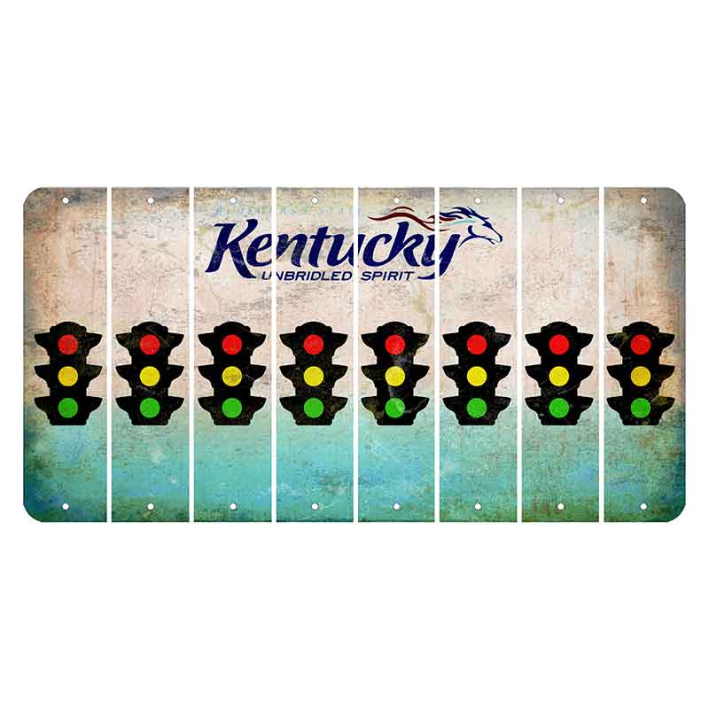 Kentucky Unbridled Spirit Cut License Plate Strips (Set of 8) Traffic Light