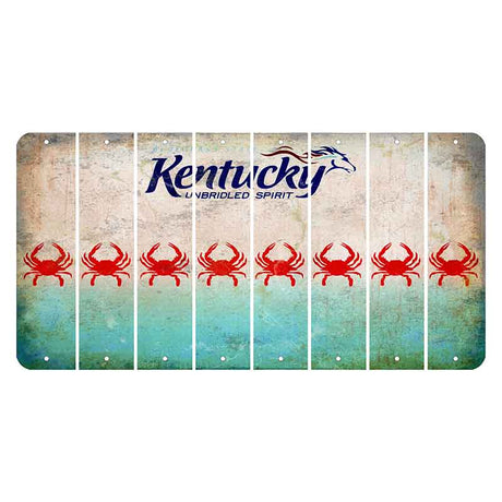 Kentucky Unbridled Spirit Cut License Plate Strips (Set of 8) Crab