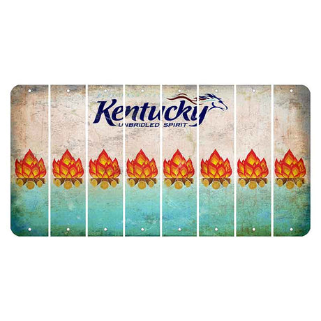 Kentucky Unbridled Spirit Cut License Plate Strips (Set of 8) Campfire