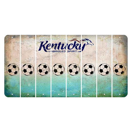 Kentucky Unbridled Spirit Cut License Plate Strips (Set of 8) Soccerball