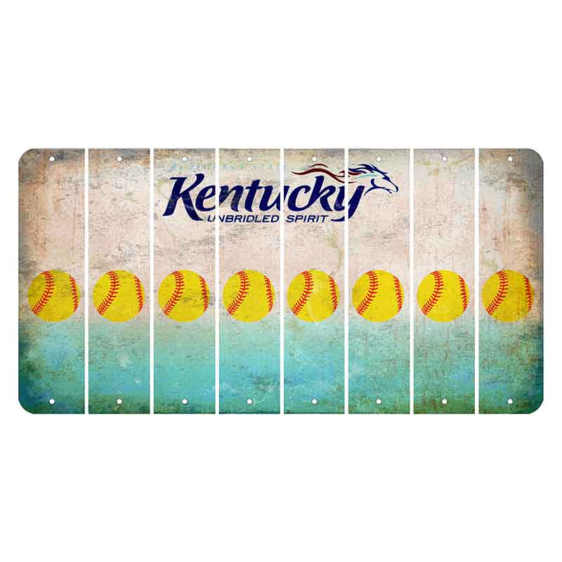 Kentucky Unbridled Spirit Cut License Plate Strips (Set of 8) Softball