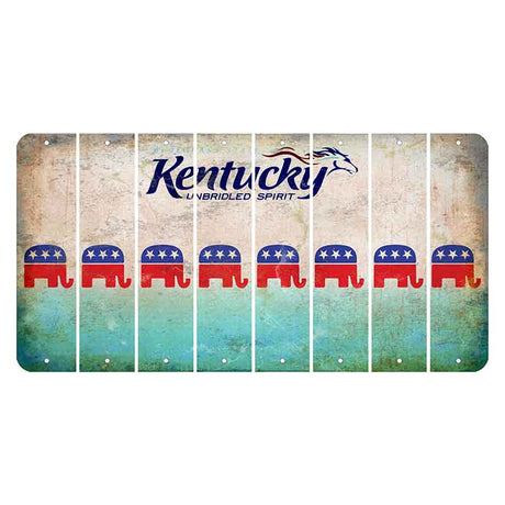 Kentucky Unbridled Spirit Cut License Plate Strips (Set of 8) Republican