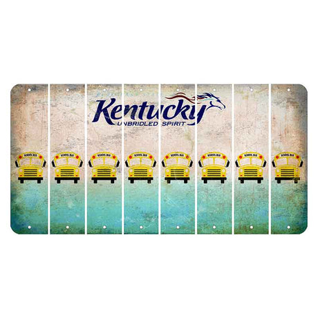 Kentucky Unbridled Spirit Cut License Plate Strips (Set of 8) School Bus