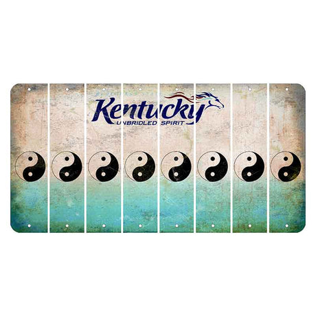 Kentucky Unbridled Spirit Cut License Plate Strips (Set of 8) Yin Yang