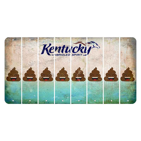 Kentucky Unbridled Spirit Cut License Plate Strips (Set of 8) Emoji - Poop