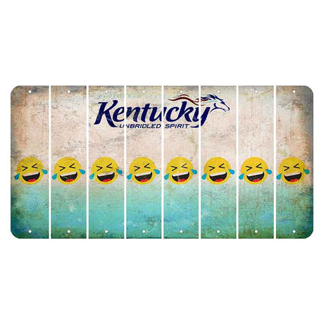 Kentucky Unbridled Spirit Cut License Plate Strips (Set of 8) Emoji - Laughing