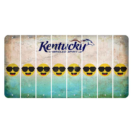 Kentucky Unbridled Spirit Cut License Plate Strips (Set of 8) Emoji - Shades