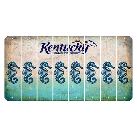 Kentucky Unbridled Spirit Cut License Plate Strips (Set of 8) Seahorse