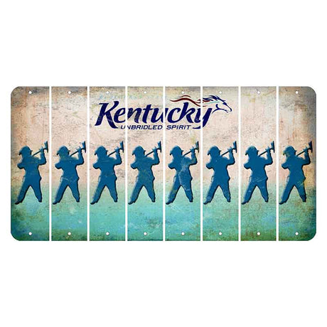 Kentucky Unbridled Spirit Cut License Plate Strips (Set of 8) Fireman with Axe