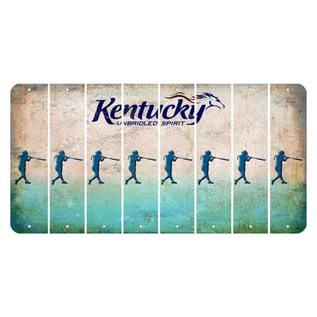 Kentucky Unbridled Spirit Cut License Plate Strips (Set of 8) Softball Batter