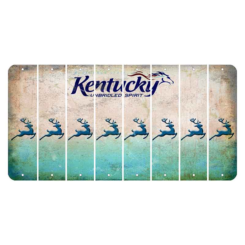 Kentucky Unbridled Spirit Cut License Plate Strips (Set of 8) Reindeer