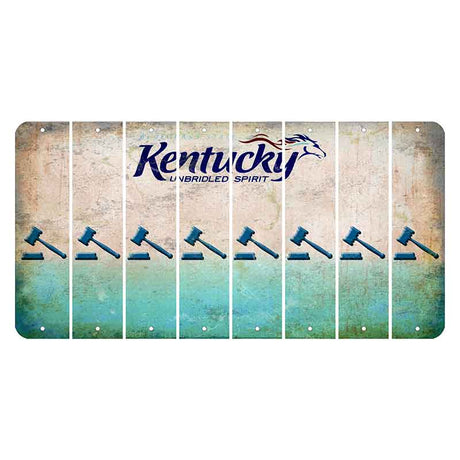 Kentucky Unbridled Spirit Cut License Plate Strips (Set of 8) Gavel