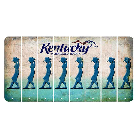 Kentucky Unbridled Spirit Cut License Plate Strips (Set of 8) Cowgirl - Leaning