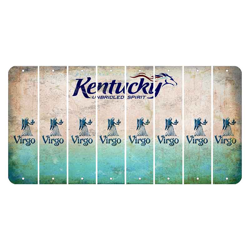 Kentucky Unbridled Spirit Cut License Plate Strips (Set of 8) Zodiac Sign - Virgo