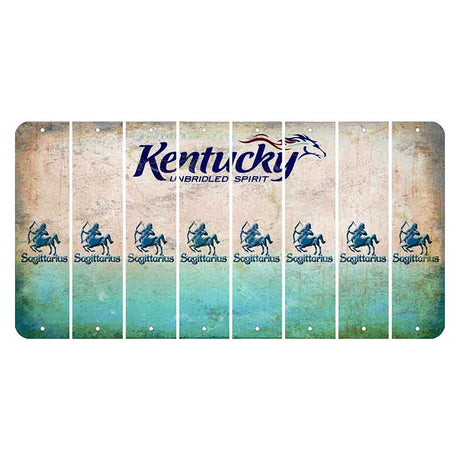 Kentucky Unbridled Spirit Cut License Plate Strips (Set of 8) Zodiac Sign - Sagittarius