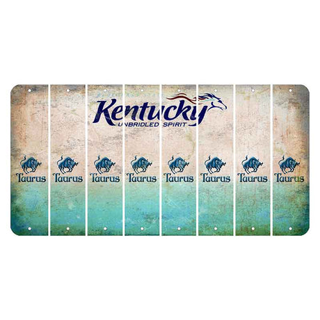 Kentucky Unbridled Spirit Cut License Plate Strips (Set of 8) Zodiac Sign - Taurus