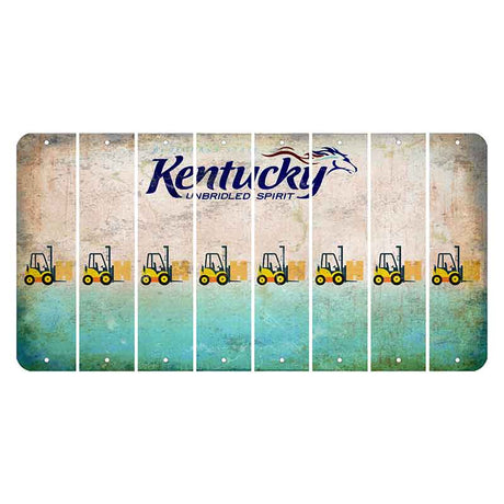 Kentucky Unbridled Spirit Cut License Plate Strips (Set of 8) Forklift