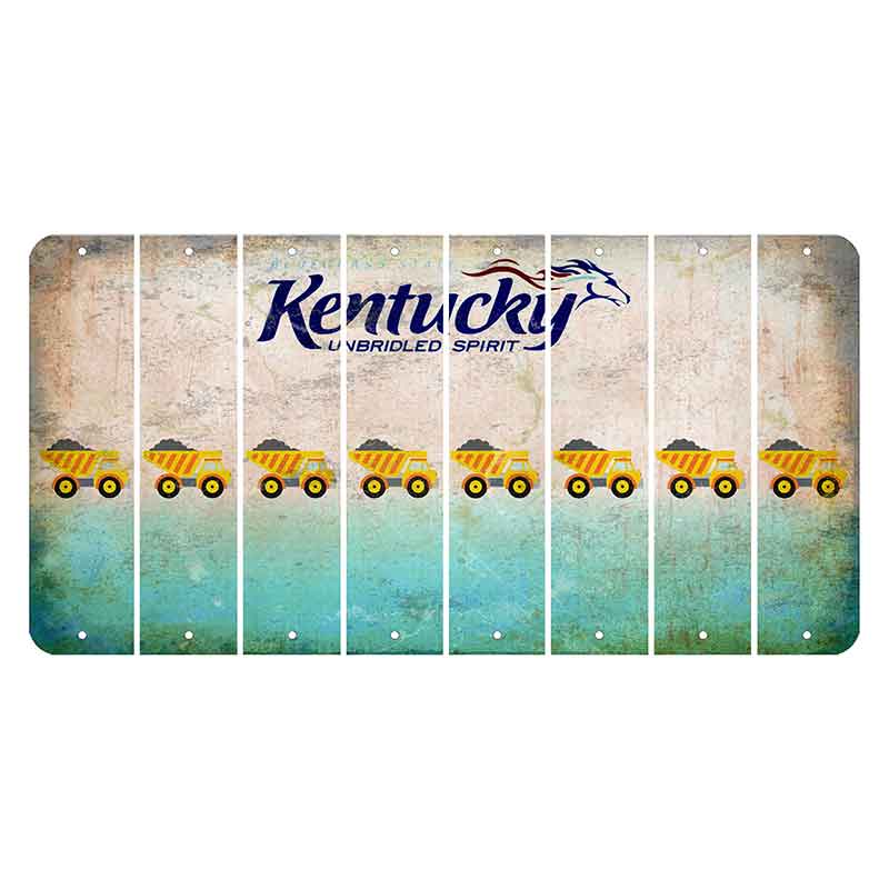 Kentucky Unbridled Spirit Cut License Plate Strips (Set of 8) Dump Truck