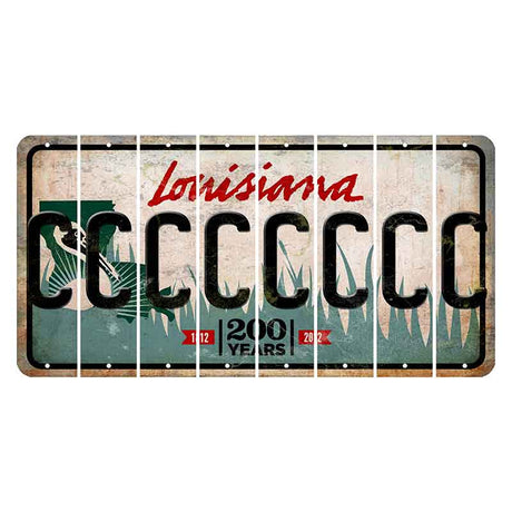 Louisiana 200 Years Cut License Plate Strips (Set of 8) C