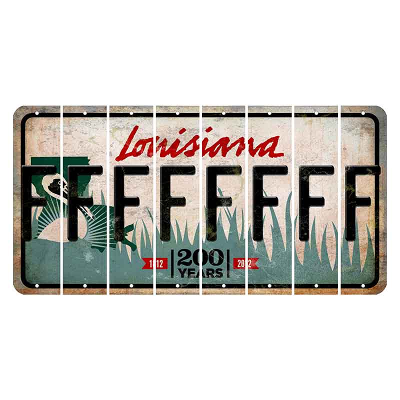 Louisiana 200 Years Cut License Plate Strips (Set of 8) F