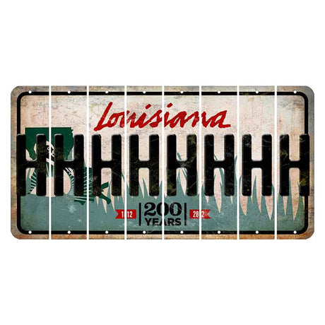 Louisiana 200 Years Cut License Plate Strips (Set of 8) H