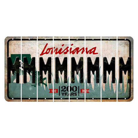 Louisiana 200 Years Cut License Plate Strips (Set of 8) M