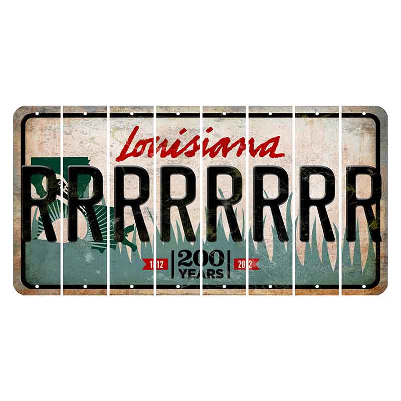 Louisiana 200 Years Cut License Plate Strips (Set of 8) R