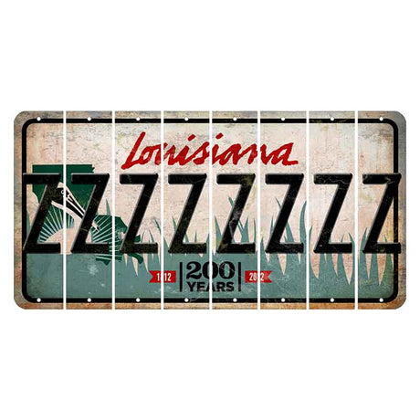 Louisiana 200 Years Cut License Plate Strips (Set of 8) Z