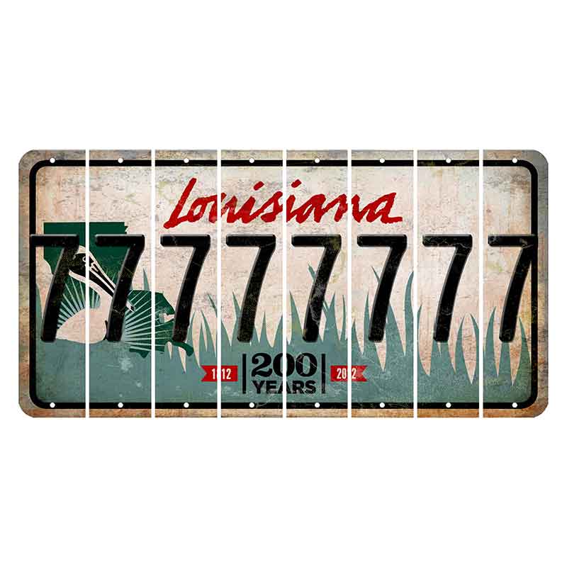 Louisiana 200 Years Cut License Plate Strips (Set of 8) 7