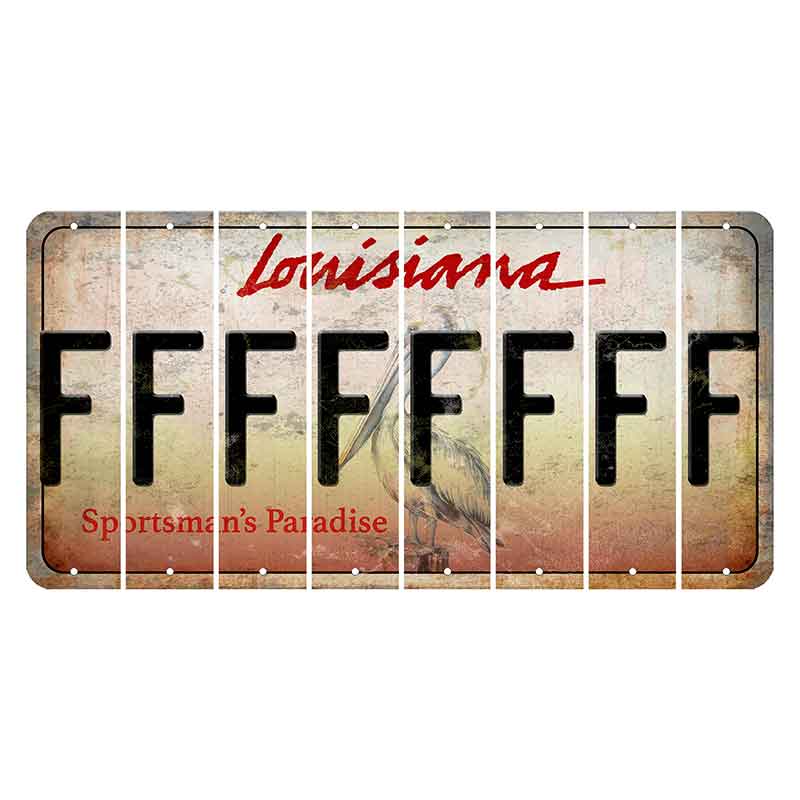 Louisiana Pelican Cut License Plate Strips (Set of 8) F