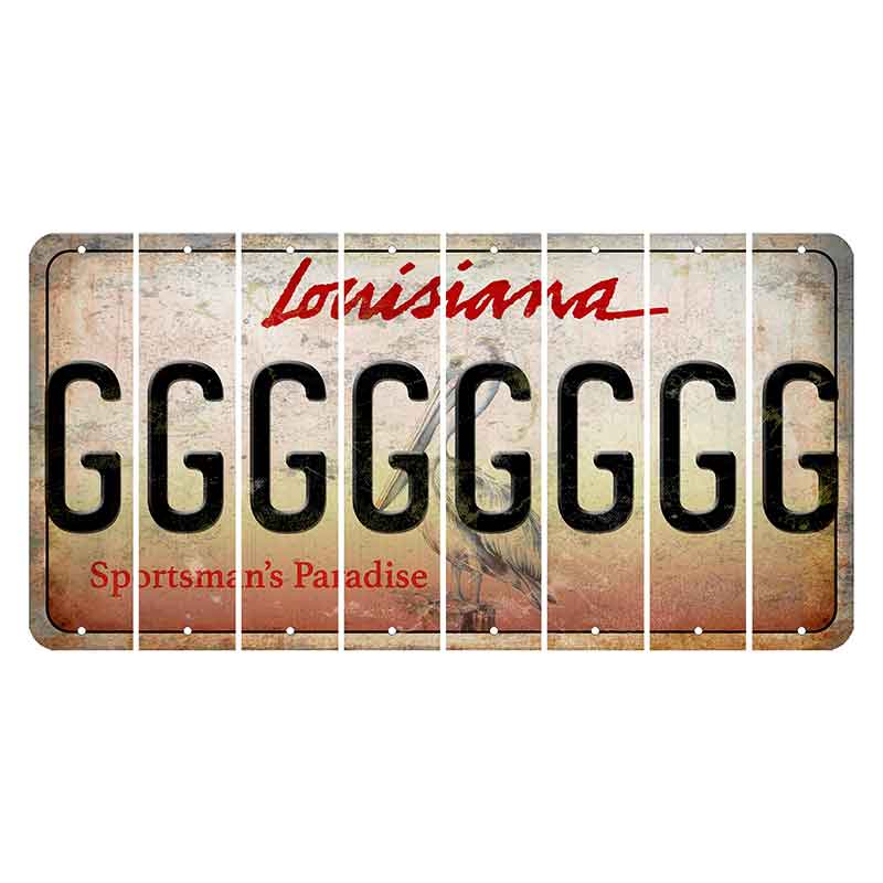 Louisiana Pelican Cut License Plate Strips (Set of 8) G