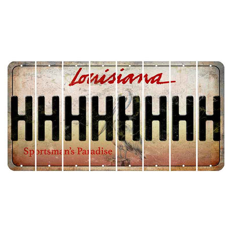 Louisiana Pelican Cut License Plate Strips (Set of 8) H