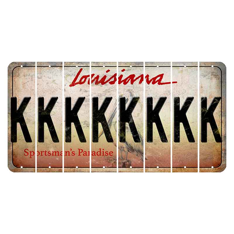 Louisiana Pelican Cut License Plate Strips (Set of 8) K