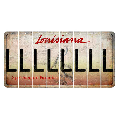 Louisiana Pelican Cut License Plate Strips (Set of 8) L