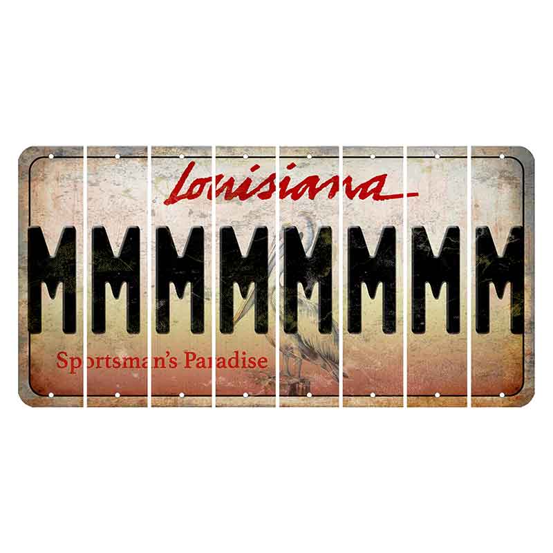 Louisiana Pelican Cut License Plate Strips (Set of 8) M